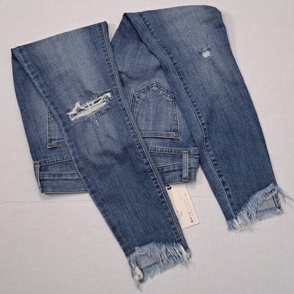 PISTOLA Audrey Distressed Frayed Skinny Jeans Santa Cruz Blue 27 NEW DEFECT - Picture 3 of 8